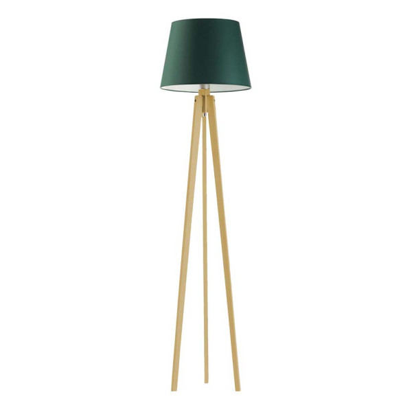 Lampa trójnóg drewniana CURACAO Dąb/ Zieleń Butelkowa 922366
