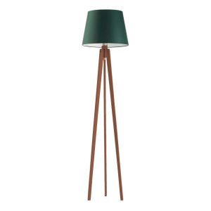 Lampa trójnóg drewniana CURACAO Mahoń/ Zieleń Butelkowa 922357