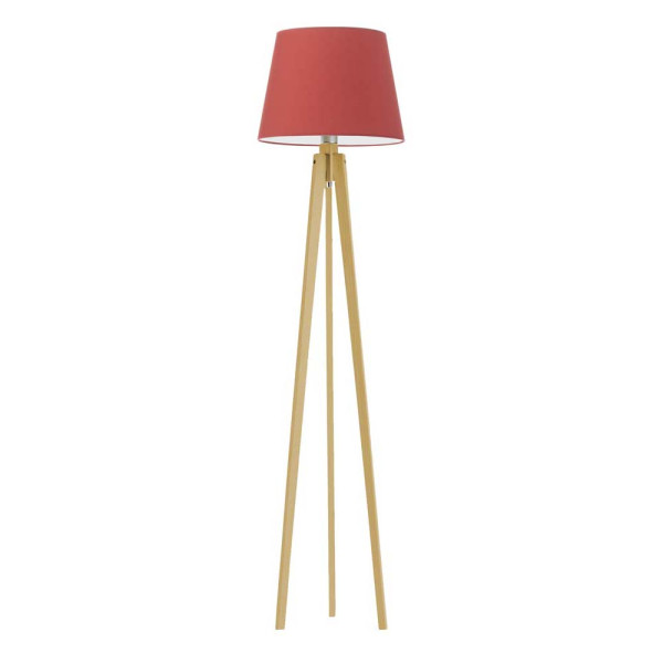 Lampa trójnożna drewniana CURACAO Dąb/ Czerwony 922331
