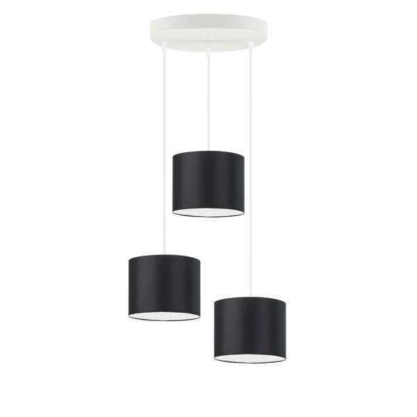 Lampa trzypunktowa loft PUEBLO Biały/ Czarny 961119