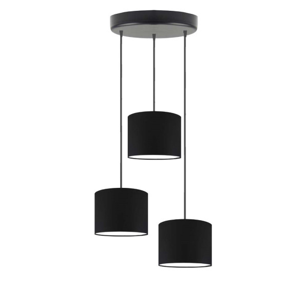 Lampa trzypunktowa loft PUEBLO Czarny/ Czarny 963808