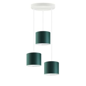 Lampa trzypunktowa PUEBLO nowoczesna Biały/ Zieleń Butelkowa 961082 Lampa trzypunktowa PUEBLO nowoczesna Biały/ Zieleń Butelkowa 961082