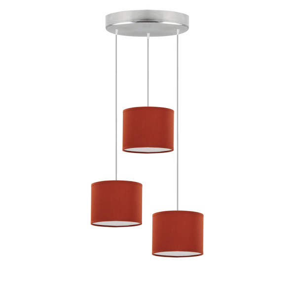 Lampa trzypunktowa regulowana PUEBLO Stal szczotkowana/Rdzawy 949345