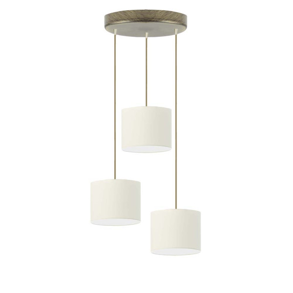 Lampa trzypunktowa regulowana PUEBLO Stare złoto/ Ecru 949397