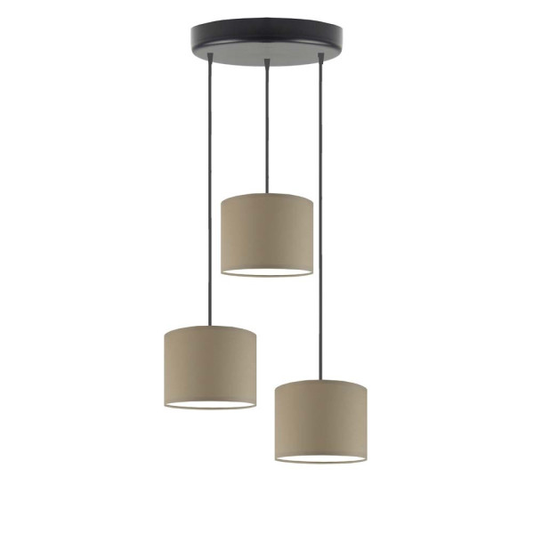 Lampa trzypunktowa sufitowa PUEBLO Czarny/ Beżowy 963807