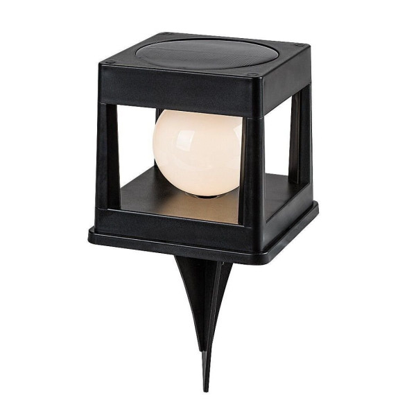 Lampa wbijana solarna HOLNE czarno-biały LED 1x0.3W 6lm IP44 Rabalux 962477