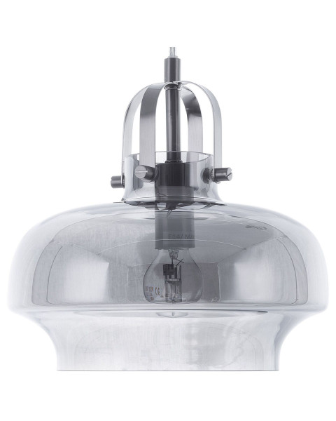 Lampa wisząca 120 cm szklana szara 60585
