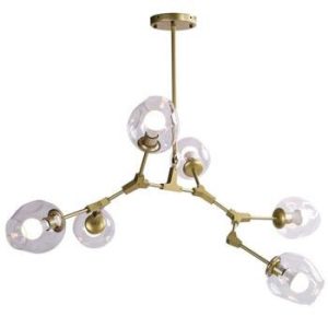 LAMPA WISZĄCA 130cm MODERN ORCHID złota szklana 234651 LAMPA WISZĄCA 130cm MODERN ORCHID złota szklana 234651