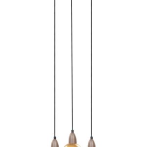 Lampa wisząca 3-punktowa metalowa mosiężny kolor 142027 Lampa wisząca 3-punktowa metalowa mosiężny kolor 142027