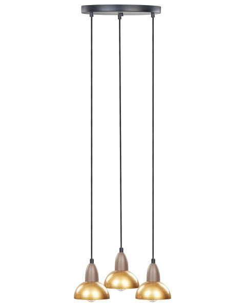 Lampa wisząca 3-punktowa metalowa mosiężny kolor 142027
