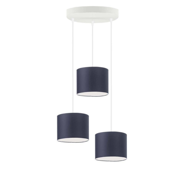 Lampa wisząca 3 punkty PUEBLO Biały/ Granatowy 961645