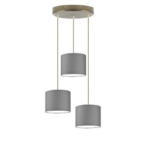 Lampa wisząca 3xE27 PUEBLO Stare złoto/ Szary Stalowy 949415 Lampa wisząca 3xE27 PUEBLO Stare złoto/ Szary Stalowy 949415