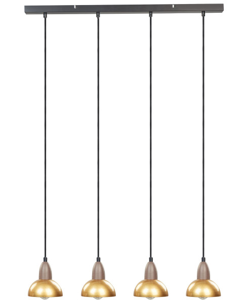 Lampa wisząca 4-punktowa metalowa mosiężny kolor 142035
