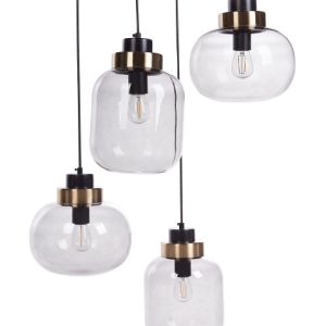 Lampa wisząca 4-punktowa przezroczysta szara 339731 Lampa wisząca 4-punktowa przezroczysta szara 339731