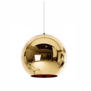 LAMPA WISZĄCA 40cm MIRROR GLOW – L złota SZKLANA 234654 LAMPA WISZĄCA 40cm MIRROR GLOW – L złota SZKLANA 234654