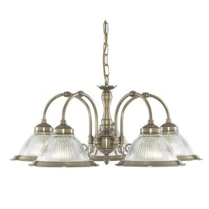 Lampa wisząca 5-punktowa antyczny mosiądz 1084428 Lampa wisząca 5-punktowa antyczny mosiądz 1084428