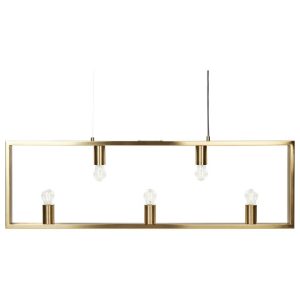 Lampa wisząca 5 żarówek metalowa mosiężna 142069 Lampa wisząca 5 żarówek metalowa mosiężna 142069