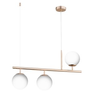 Lampa wisząca ABAKUS białe kule miedziana 3xE14x10W IP20 Alfa 1019128 Lampa wisząca ABAKUS białe kule miedziana 3xE14x10W IP20 Alfa 1019128