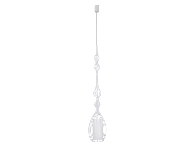 Lampa wisząca Abi stalowa biała 44936