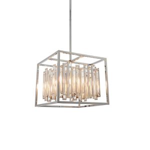 Lampa wisząca ACADIA chromowana 4xE14x15W wym:111×35,4×35,4cm IP20 Endon 1025634 Lampa wisząca ACADIA chromowana 4xE14x15W wym:111×35,4×35,4cm IP20 Endon 1025634