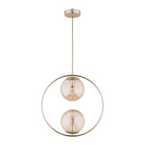 Lampa wisząca ADINO złota 2xE14x10W wym:85x15x38,5cm IP20 Alfa 1019107