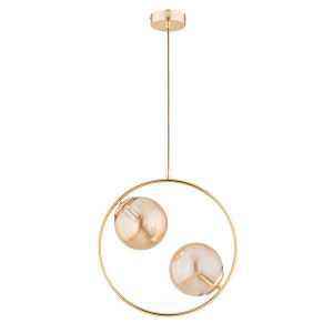 Lampa wisząca ADINO złota 2xE14x10W wym:85x15x38,5cm IP20 Alfa 1019342
