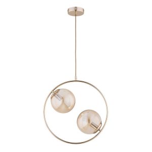 Lampa wisząca ADINO złota 2xE14x10W wym:85x15x38,5cm IP20 Alfa 1019011