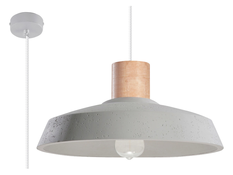 Lampa wisząca Afra betonowa szara 52415