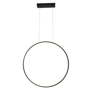 Lampa wisząca AGARO czarna LED 1x27W Ciepła biel 3296lm Shilo 845974