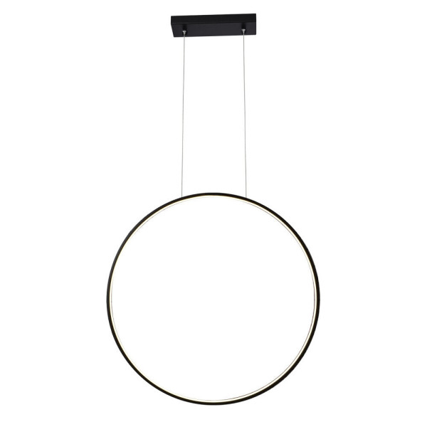 Lampa wisząca AGARO czarna LED 1x27W Ciepła biel 3296lm Shilo 845974