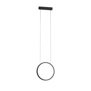 Lampa wisząca AGARO czarna LED 1×8.4W Ciepła biel 1025lm Shilo 845819