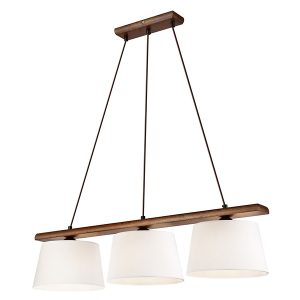Lampa wisząca Aida 3-punktowa tkaninowa biała 54532 Lampa wisząca Aida 3-punktowa tkaninowa biała 54532