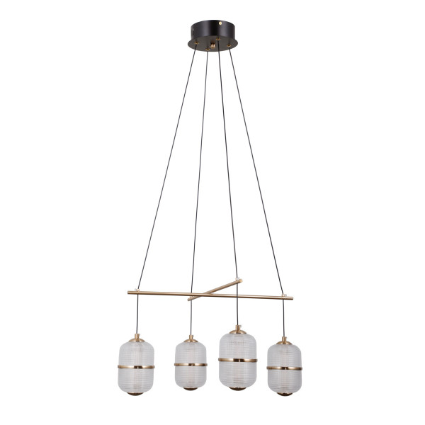 Lampa wisząca ALANI czarna matowa LED 4x24W Ciepła biel 1931lm Italux 836109