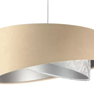 Lampa wisząca ALBIT beżowa/srebrna 391599 Lampa wisząca ALBIT beżowa/srebrna 391599