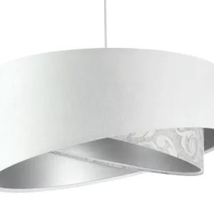 Lampa wisząca ALBIT biała/srebrna 391515 Lampa wisząca ALBIT biała/srebrna 391515
