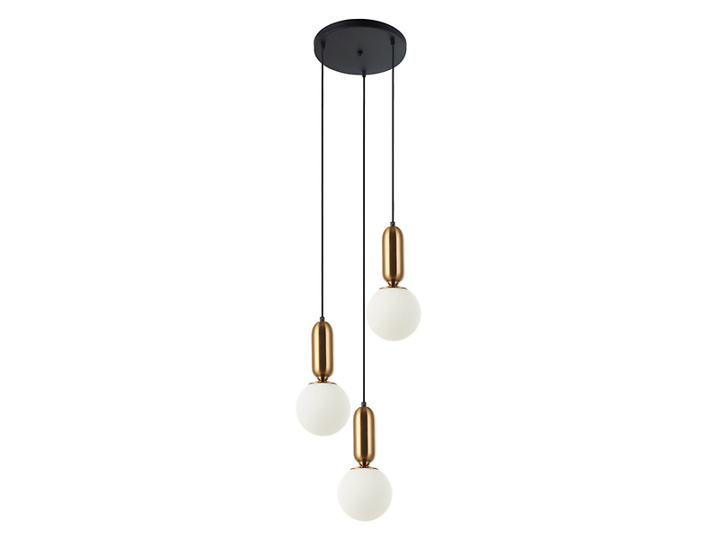 Lampa wisząca Aldeva 3-punktowa stalowa biała 47957