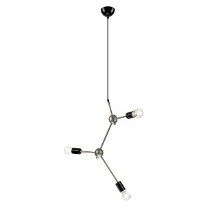 Lampa wisząca Aldeva 3-punktowa stalowa srebrna 54727 Lampa wisząca Aldeva 3-punktowa stalowa srebrna 54727