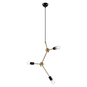 Lampa wisząca Aldeva 3-punktowa stalowa złota 54726 Lampa wisząca Aldeva 3-punktowa stalowa złota 54726