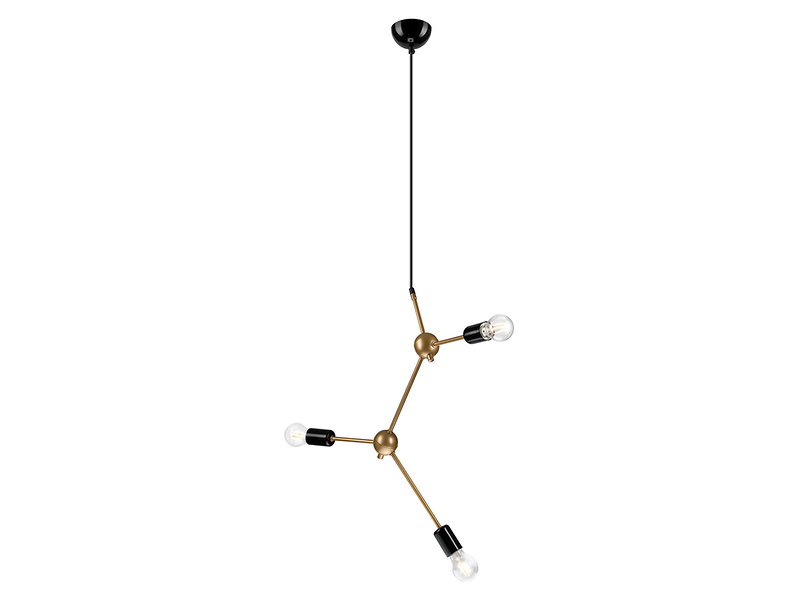 Lampa wisząca Aldeva 3-punktowa stalowa złota 54726