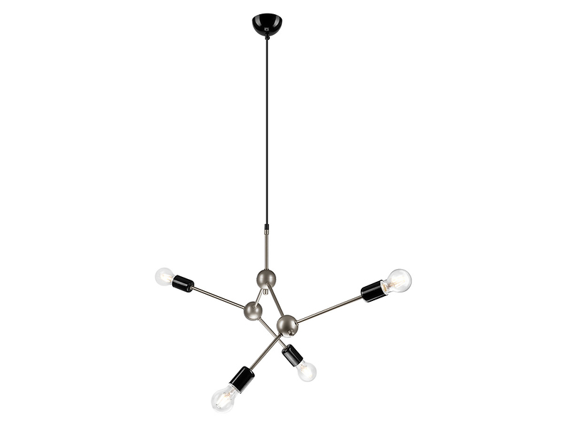 Lampa wisząca Alessia 4-punktowa stalowa srebrna 54729