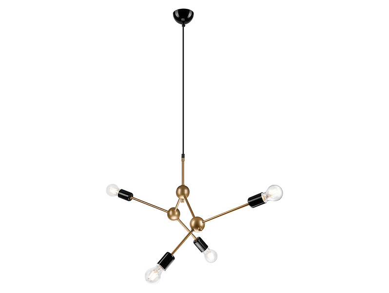 Lampa wisząca Alessia 4-punktowa stalowa złota 54728