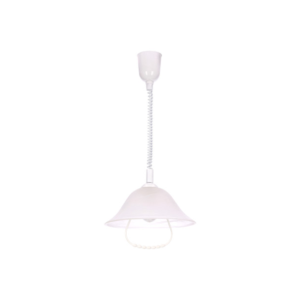 Lampa wisząca Alfa ściągacz i rączka biała 1xE27x40W IP20 Candellux 989852