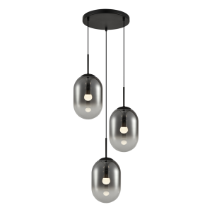 Lampa wisząca ALIAS czarny-szary metal szkło E14 133 cm 1072007 Lampa wisząca ALIAS czarny-szary metal szkło E14 133 cm 1072007
