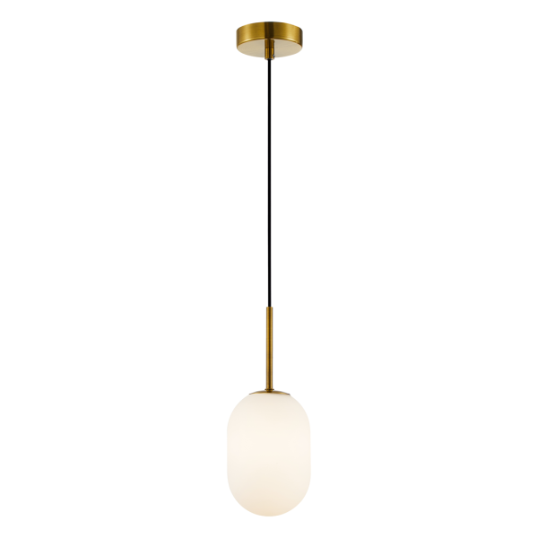 Lampa wisząca ALIAS złoty-biały metal-szkło E14 133 cm 1072002