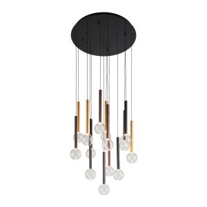 Lampa wisząca Alinos czarna LED 58W 3000K 4410lm Italux 1019086 Lampa wisząca Alinos czarna LED 58W 3000K 4410lm Italux 1019086