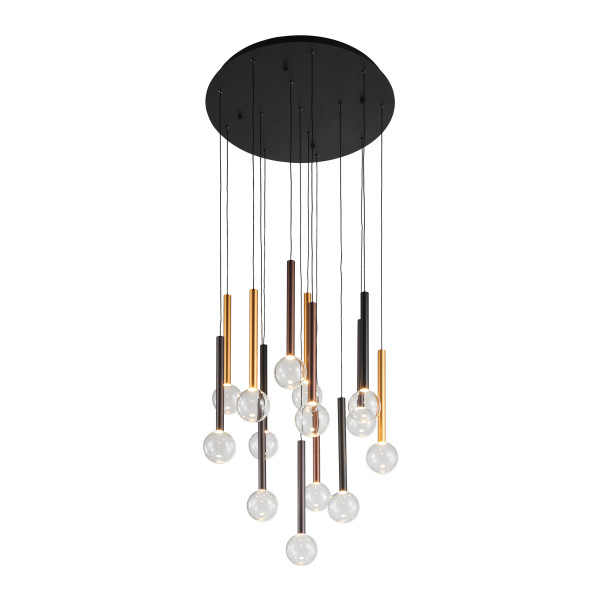 Lampa wisząca Alinos czarna LED 58W 3000K 4410lm Italux 1019086