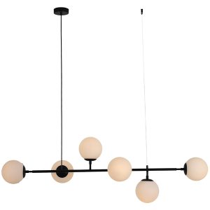 Lampa wisząca Alisa 6-punktowa metalowa czarna 44982 Lampa wisząca Alisa 6-punktowa metalowa czarna 44982