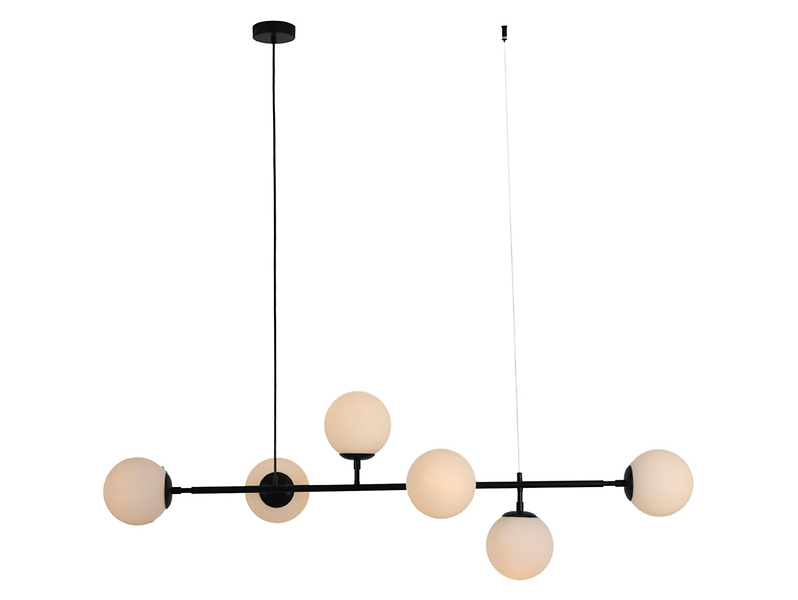 Lampa wisząca Alisa 6-punktowa metalowa czarna 44982