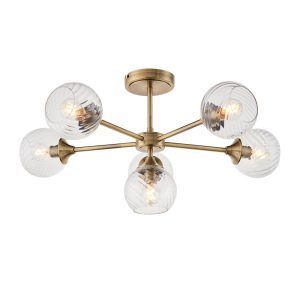Lampa wisząca ALLEGRA antyczna mosiężna 6xE14x15W IP20 Endon 1030177 Lampa wisząca ALLEGRA antyczna mosiężna 6xE14x15W IP20 Endon 1030177