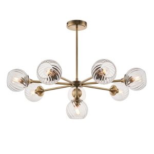 Lampa wisząca ALLEGRA antyczna mosiężna 8xE14x15W IP20 Endon 1030163 Lampa wisząca ALLEGRA antyczna mosiężna 8xE14x15W IP20 Endon 1030163
